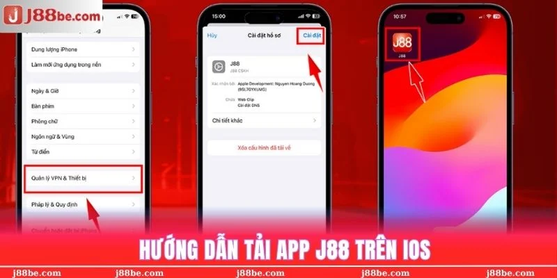 Thao tác chuẩn để tải app j88 về điện thoại ios